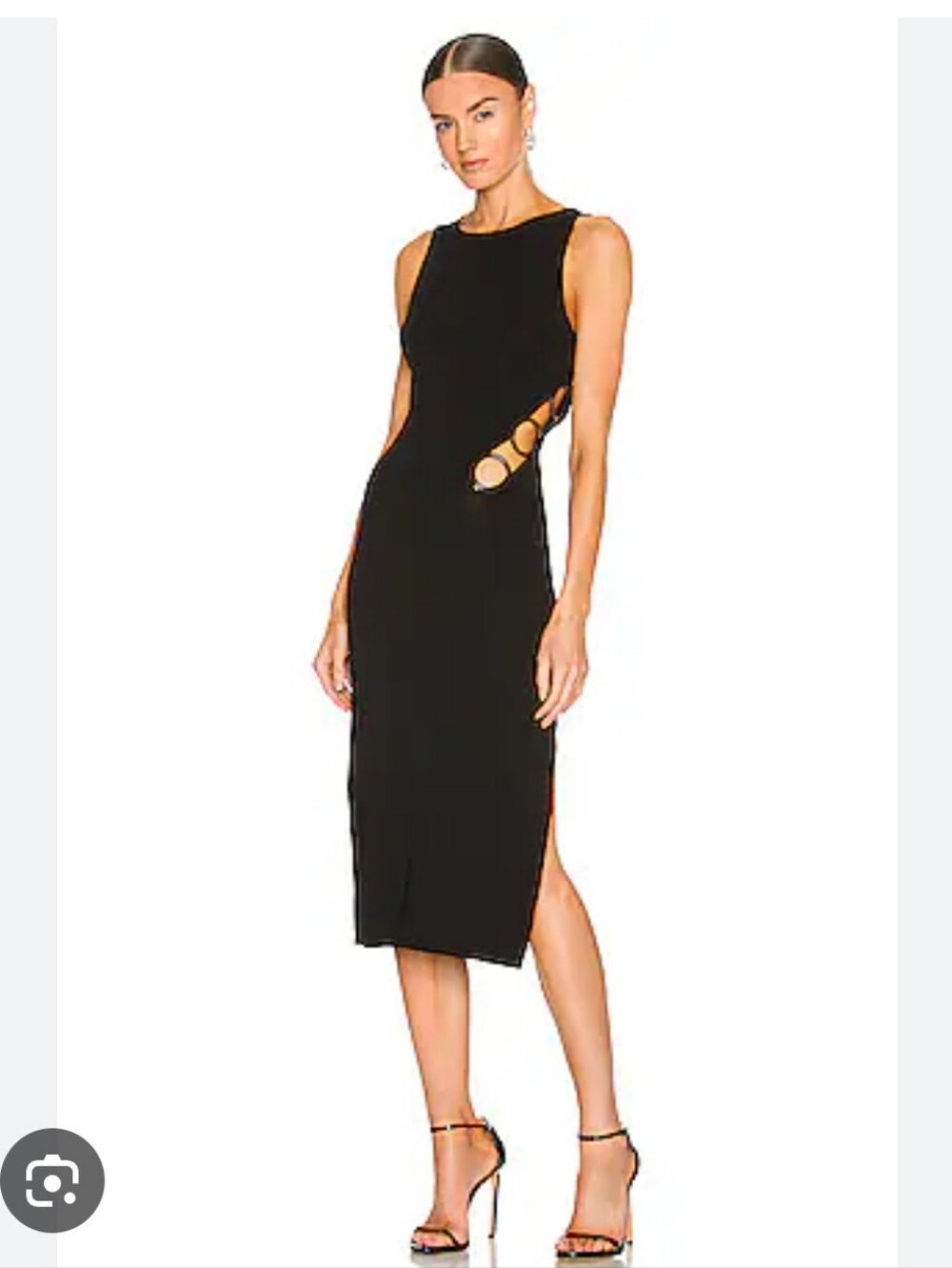 Suboo Sleeveless Midi Dress with Side Ring Accents